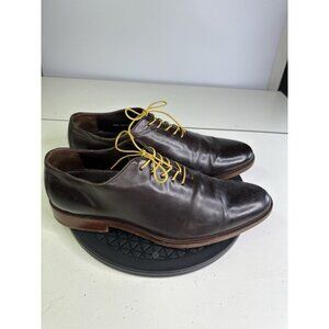 Cole Haan Preston Oxford Dress Shoes Brown Leather Lace Up C23687 Sz 11.5 M